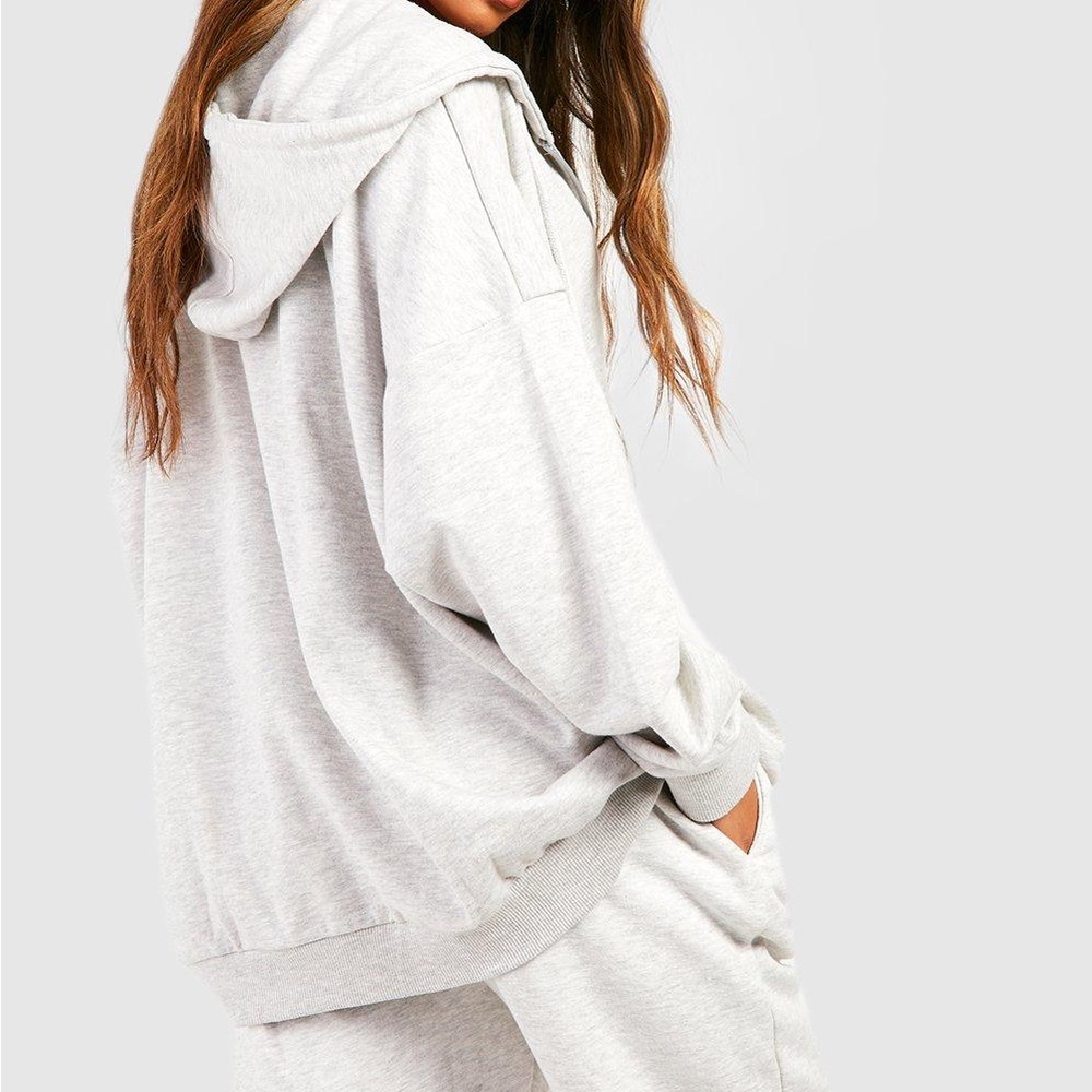 Boohoo Oversized Zip Through Hoodie